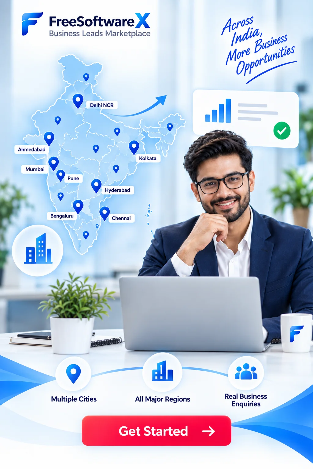 FreeSoftwareX — Across India, More Business Opportunities. Multiple Cities, All Major Regions, Real Business Enquiries