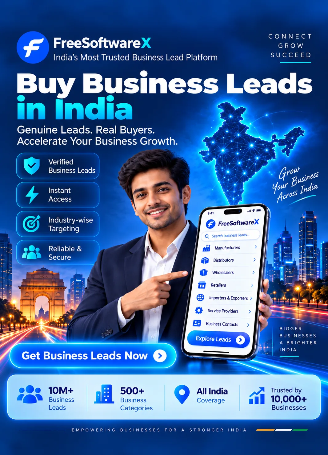 FreeSoftwareX — Buy Business Leads in India, genuine leads, real buyers, accelerate business growth